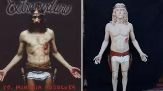 Una escultura recrea al Robe de la portada de 'Yo, minoría absoluta' en Plasencia