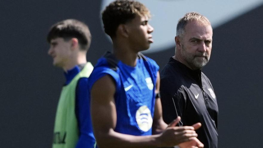 Balde vuelve a entrenarse con el resto de sus compañeros