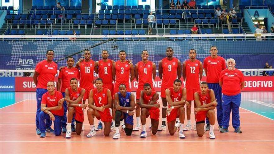 La selección cubana de voleibol.