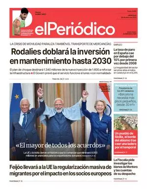 La portada de EL PERIÓDICO del 28 de enero de 2026