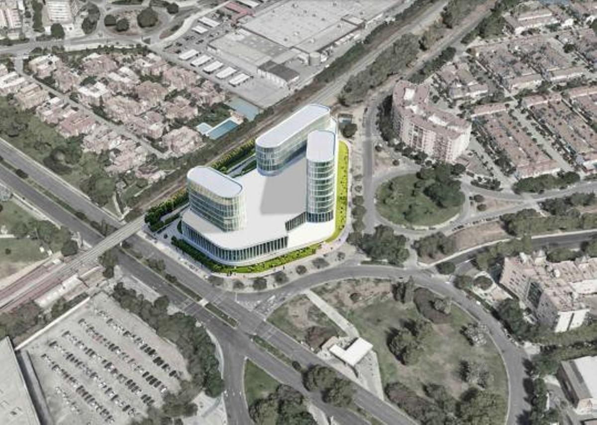 Recreación de la nueva edificación en la parcela del ya cerrado centro comercial Zona Este.