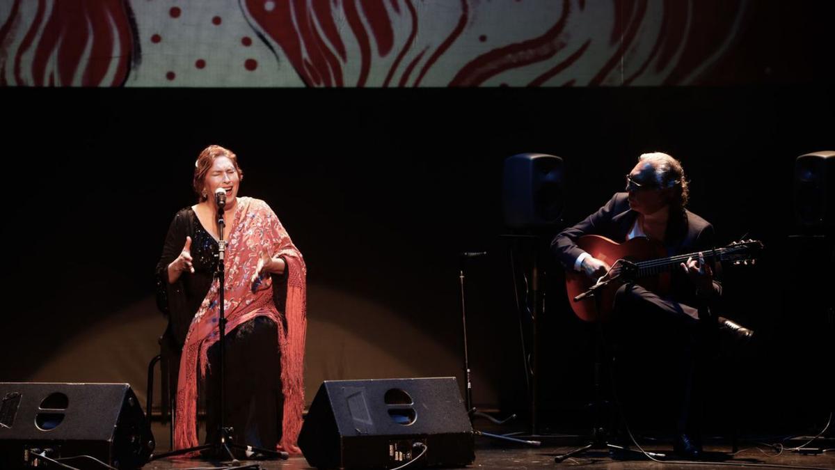 La cantaora Estrella Morente en el Teatre Principal de Palma en la inauguración del festival.