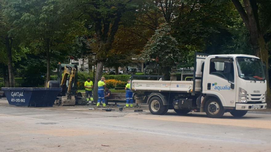 Obras urgentes para reparar una avería en el Campo