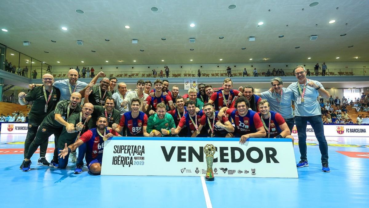 El Barça celebra el título