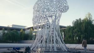 Escultura de Jaume Plensa en Distrito Telefónica