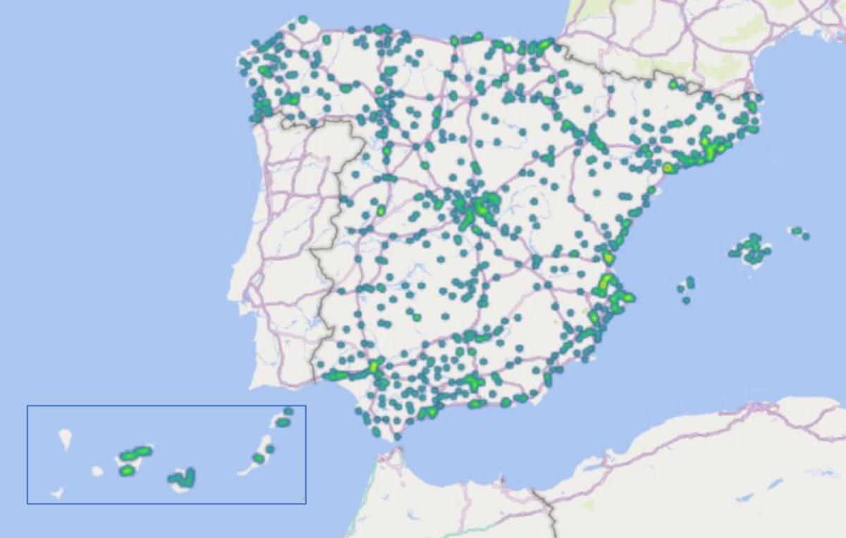 Geolocalización de los accidentes mortales en 2024