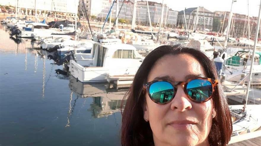 Susana Gómez, en el puerto de A Coruña.