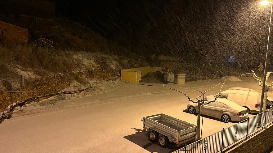 La nieve hace acto de aparición en Castellón