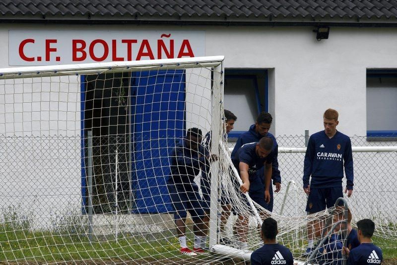 Primer entrenamiento del Real Zaragoza en Boltaña