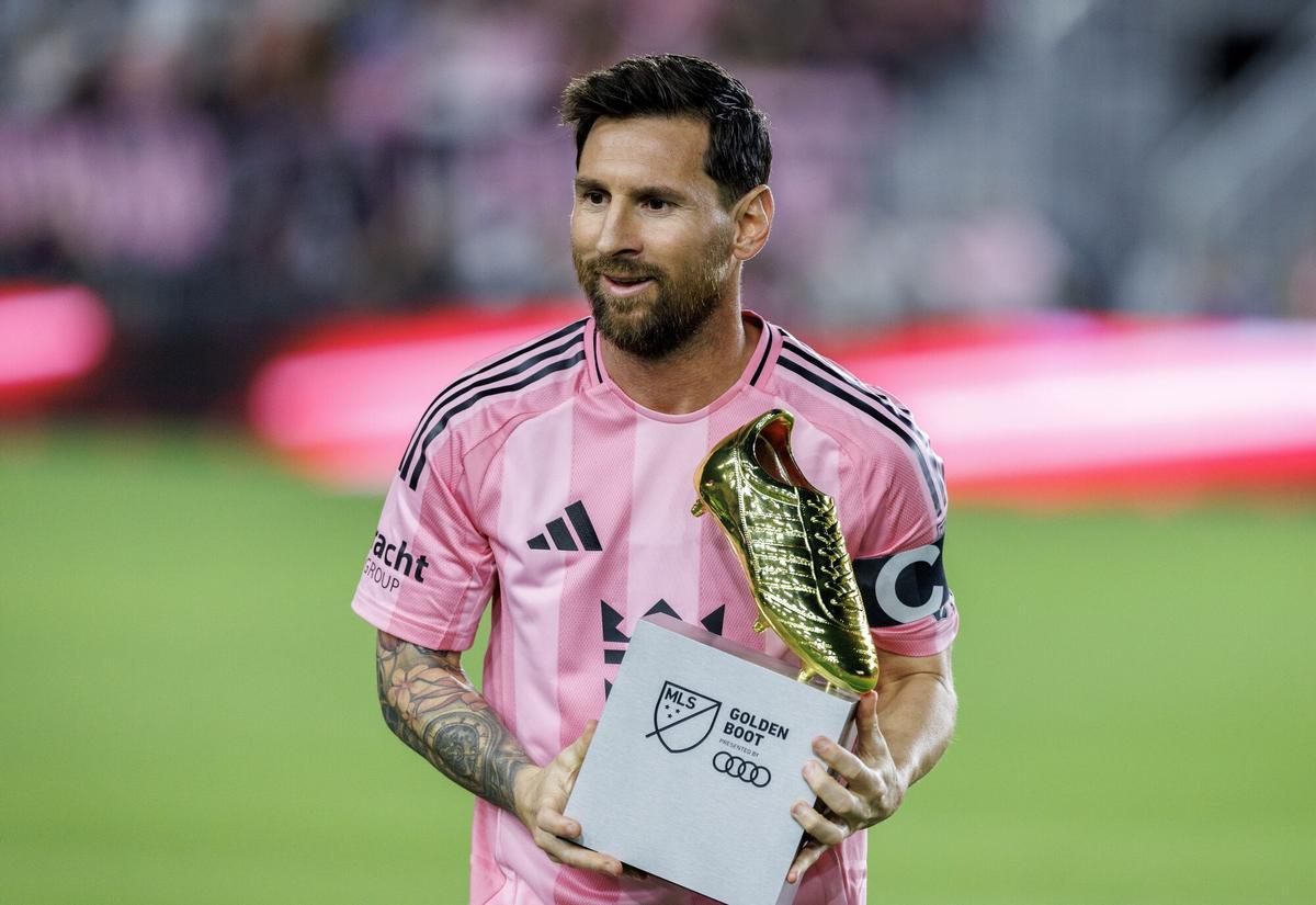 Lionel Messi ganó la Bota de Oro 2025 en la MLS, al anotar 29 goles en 31 partidos con el Inter Miami. EFE/EPA/CRISTOBAL HERRERA-ULASHKEVICH