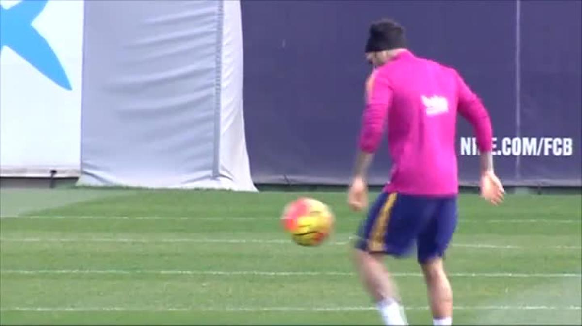 El Barça entrenó antes del Celta