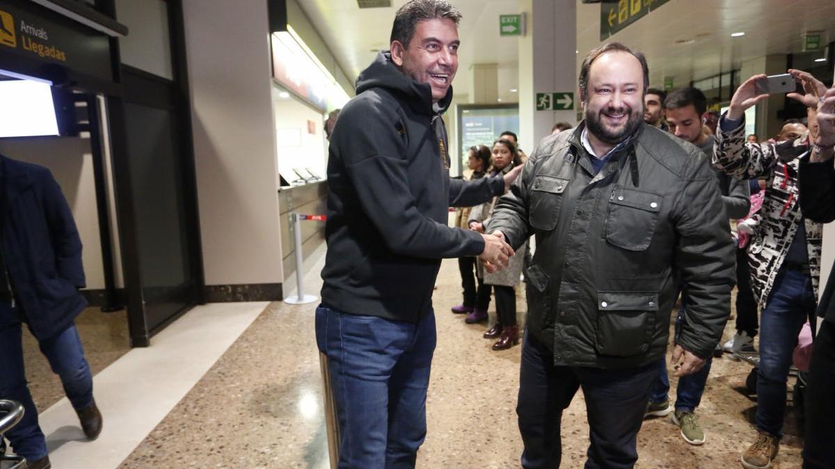 Elías, con Vallina, en una visita reciente del mexicano a Asturias