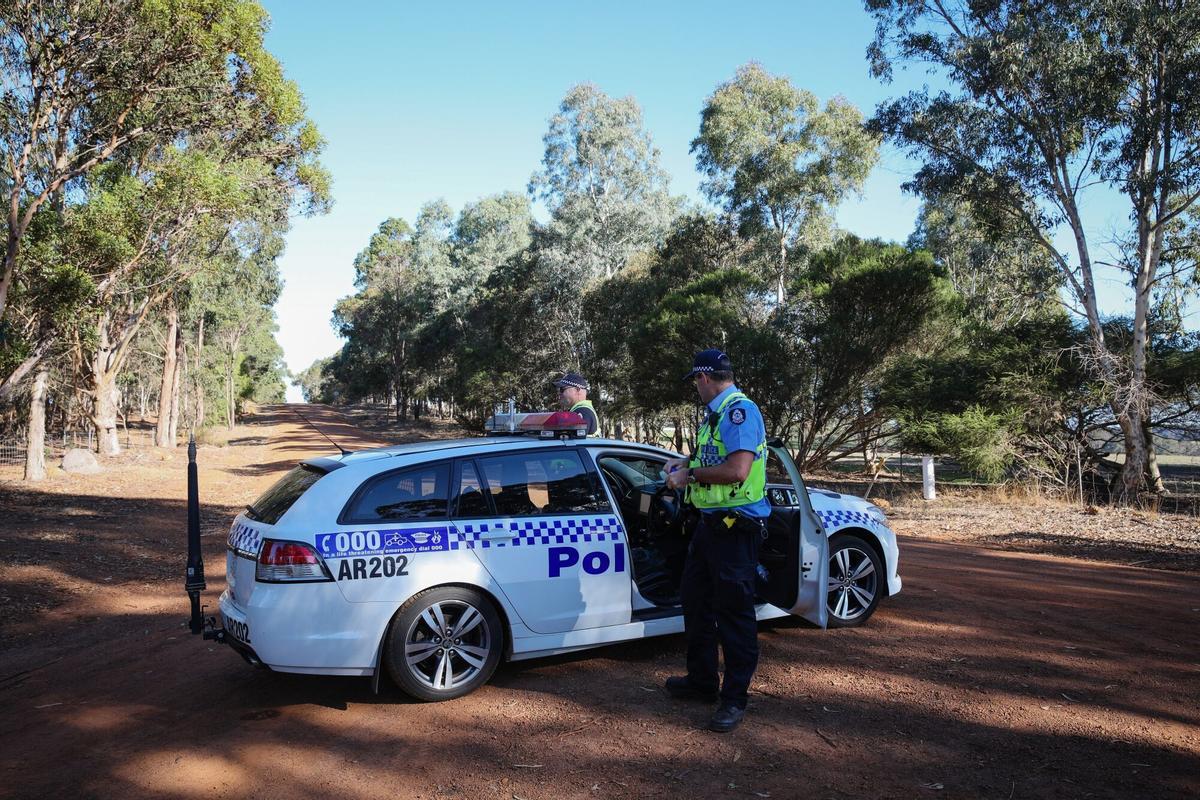 Coche de policía en Australia.