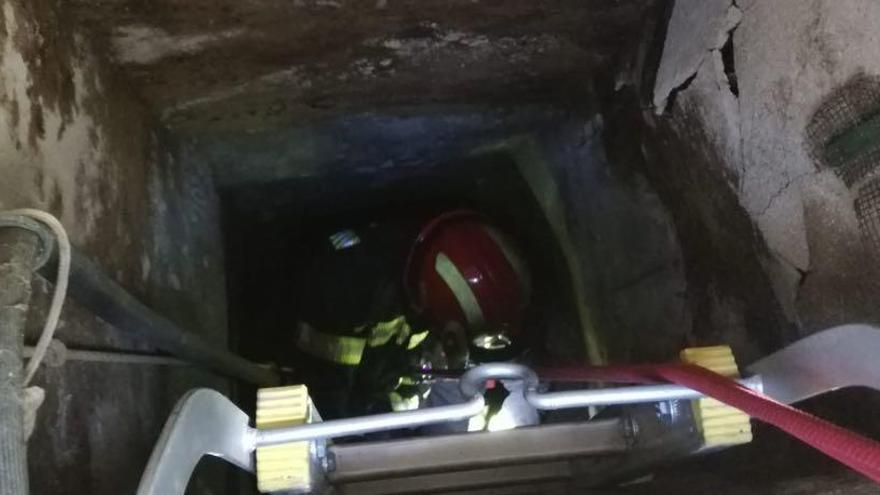 Los bomberos salvan a un gato que había caído a un pozo de 9 metros en Benissa