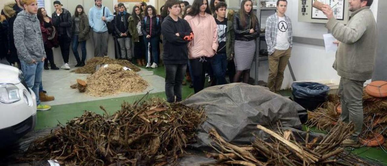 El grupo durante la visita guiada en la EE Forestal. // Rafa Vázquez