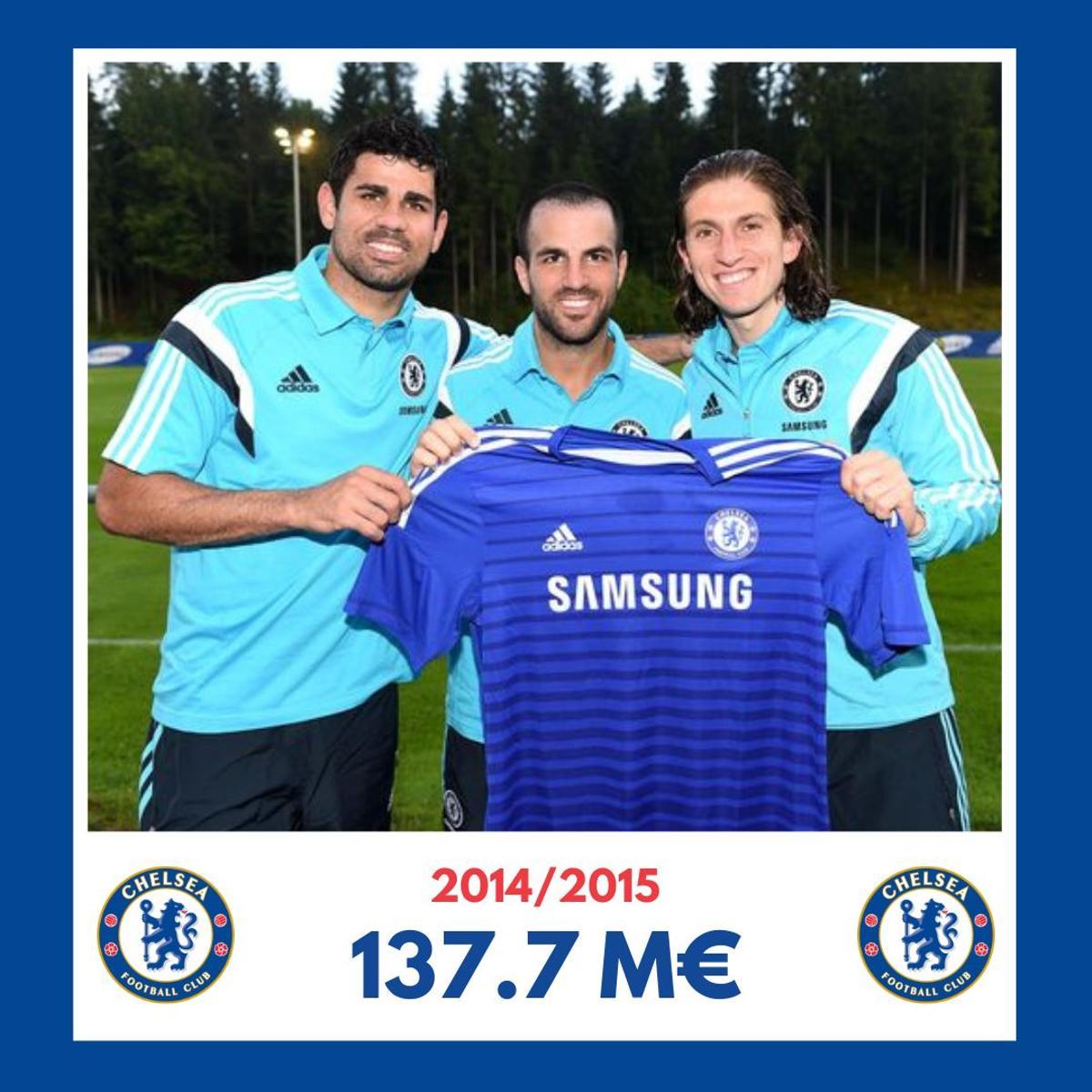 Diego Costa fue el fichaje más caro en la temporada 2014/2015. El Chelsea pagó 38 millones de euros al Atlético de Madrid para hacerse con sus servicios. Diego Costa fue el fichaje más caro en la temporada 2014/2015. El Chelsea pagó 38 millones de euros al Atlético de Madrid para hacerse con sus servicios.