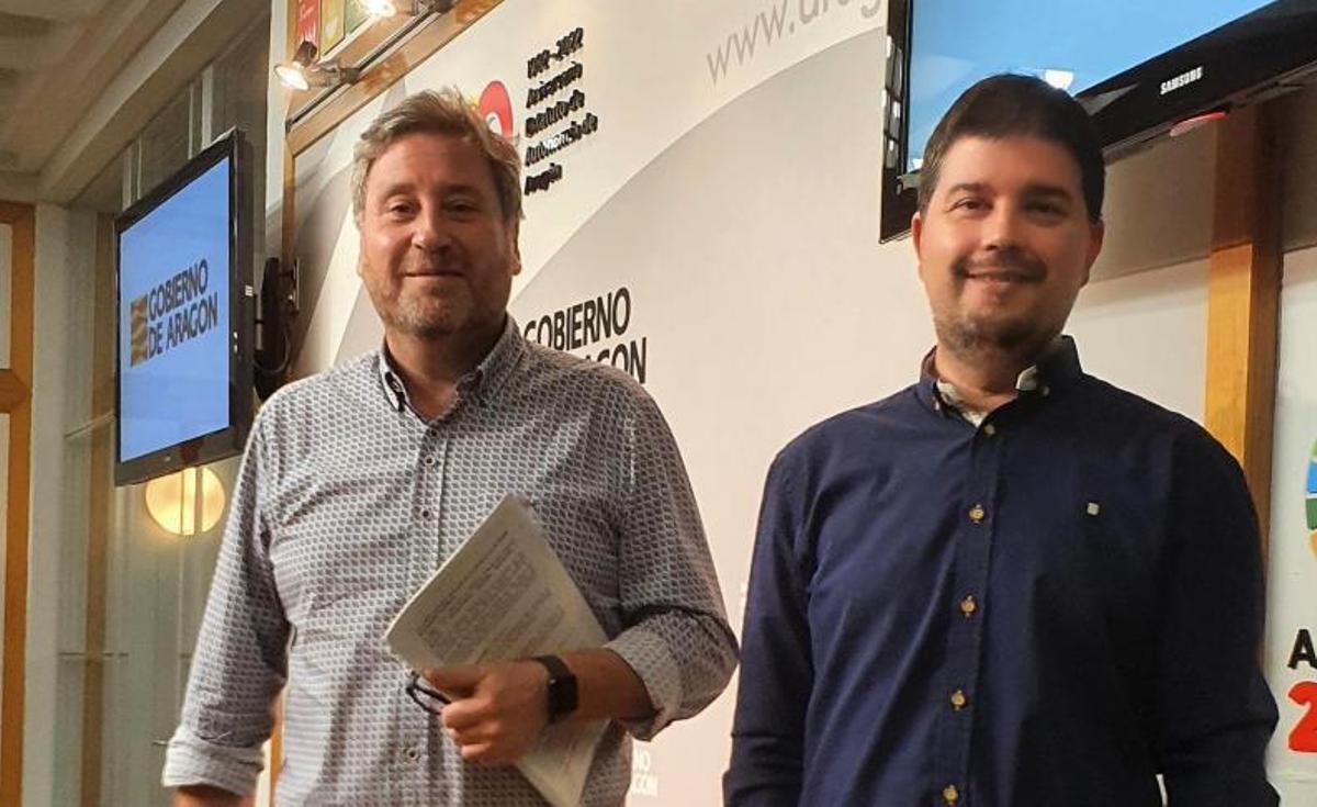 José Luis Soro y José Manuel Salvador, ayer en la presentación. | GOBIERNO DE ARAGÓN