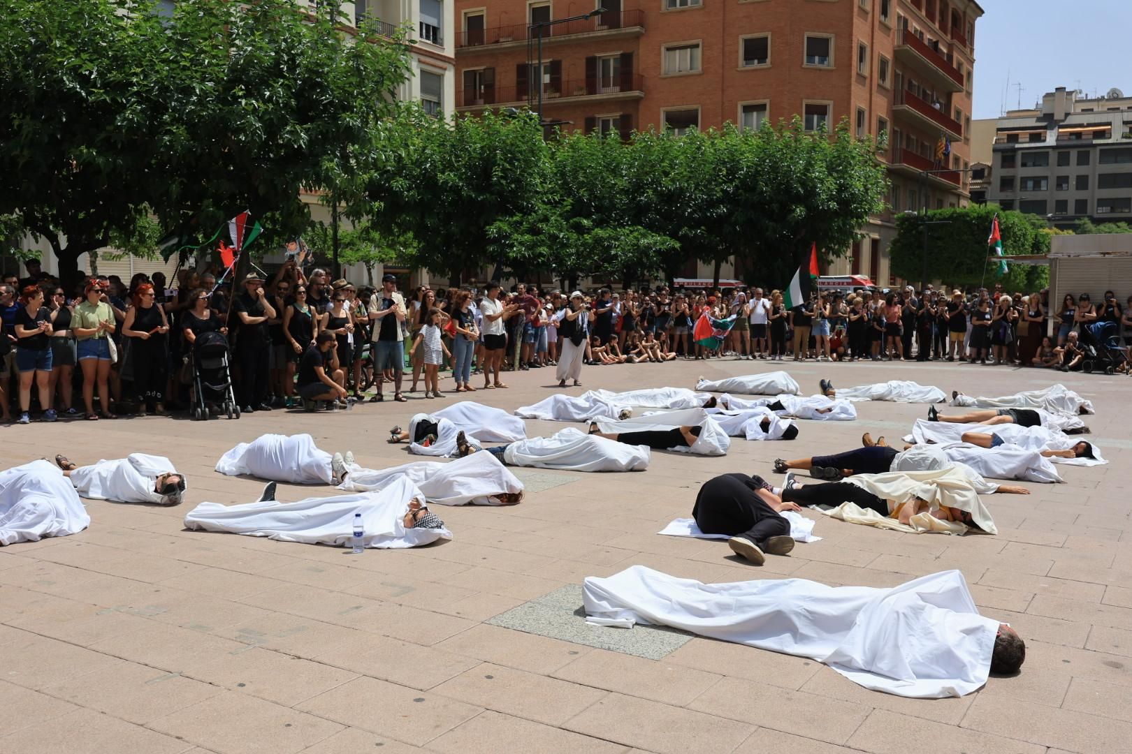 Manifestación a favor del pueblo palestino y la paz en Castellón
