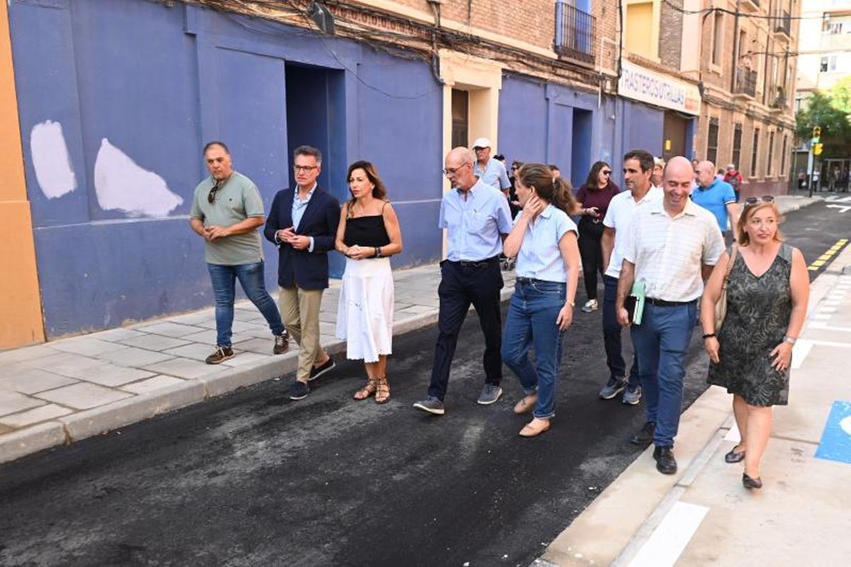 Natalia Chueca, este jueves en la visita a esta calle de Las Fuentes.