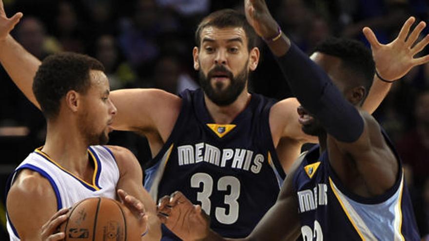 Marc Gasol, durante el partido contra los Warriors.