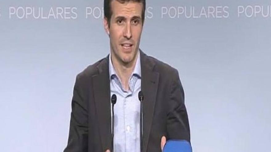 Pablo Casado: “Rajoy está convencido de que el partido sale a ganar”
