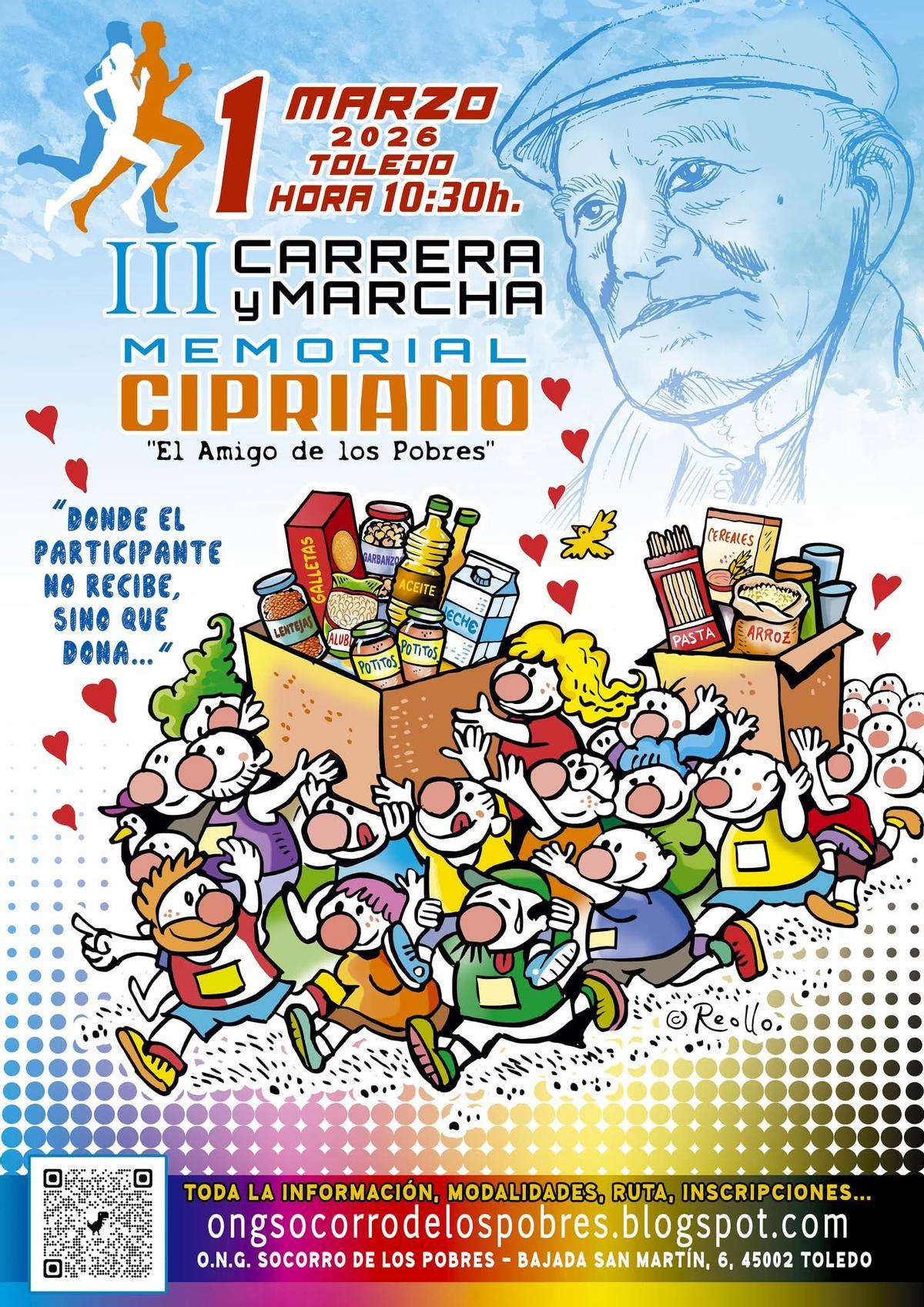 Cartel de la III Carrera y Marcha Memorial Cipriano