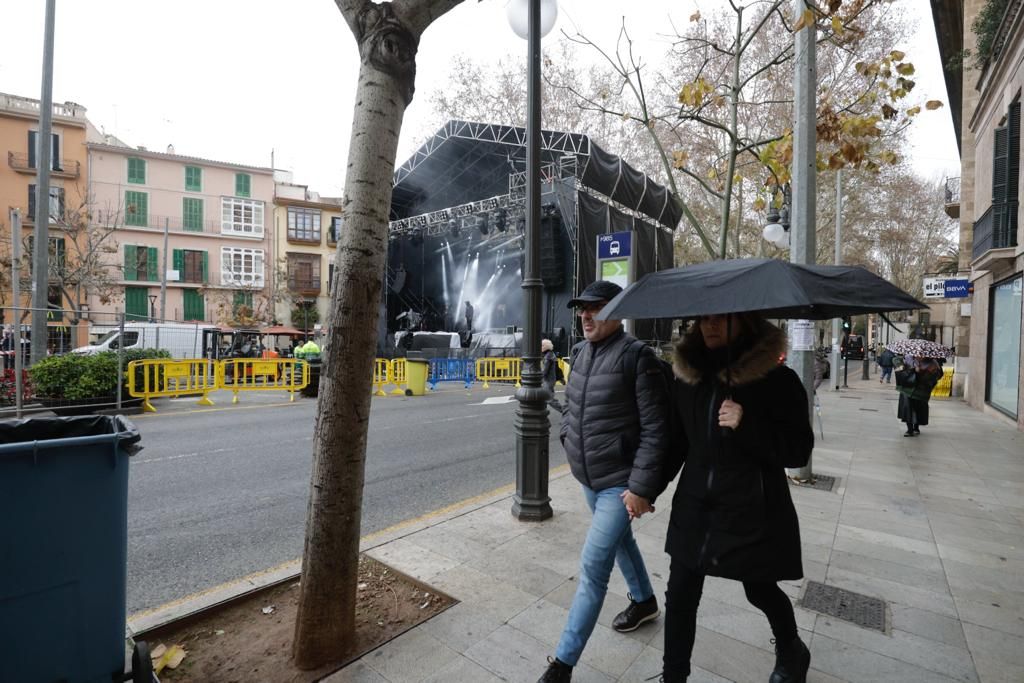 Palma se prepara para un Sant Sebastià pasado por agua