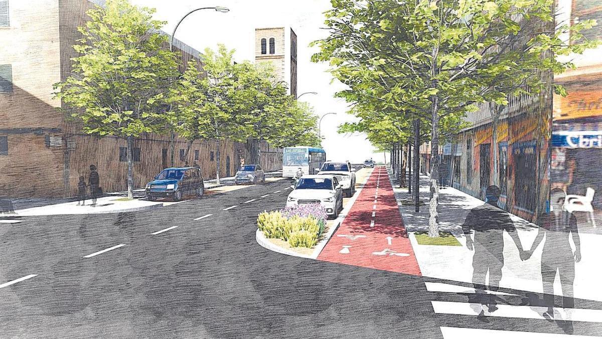 Así quedará la calle Rodríguez Méndez con la ejecución del proyecto modificado.