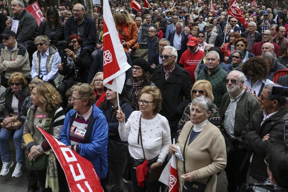 Protesta de pensionistas en Gijón