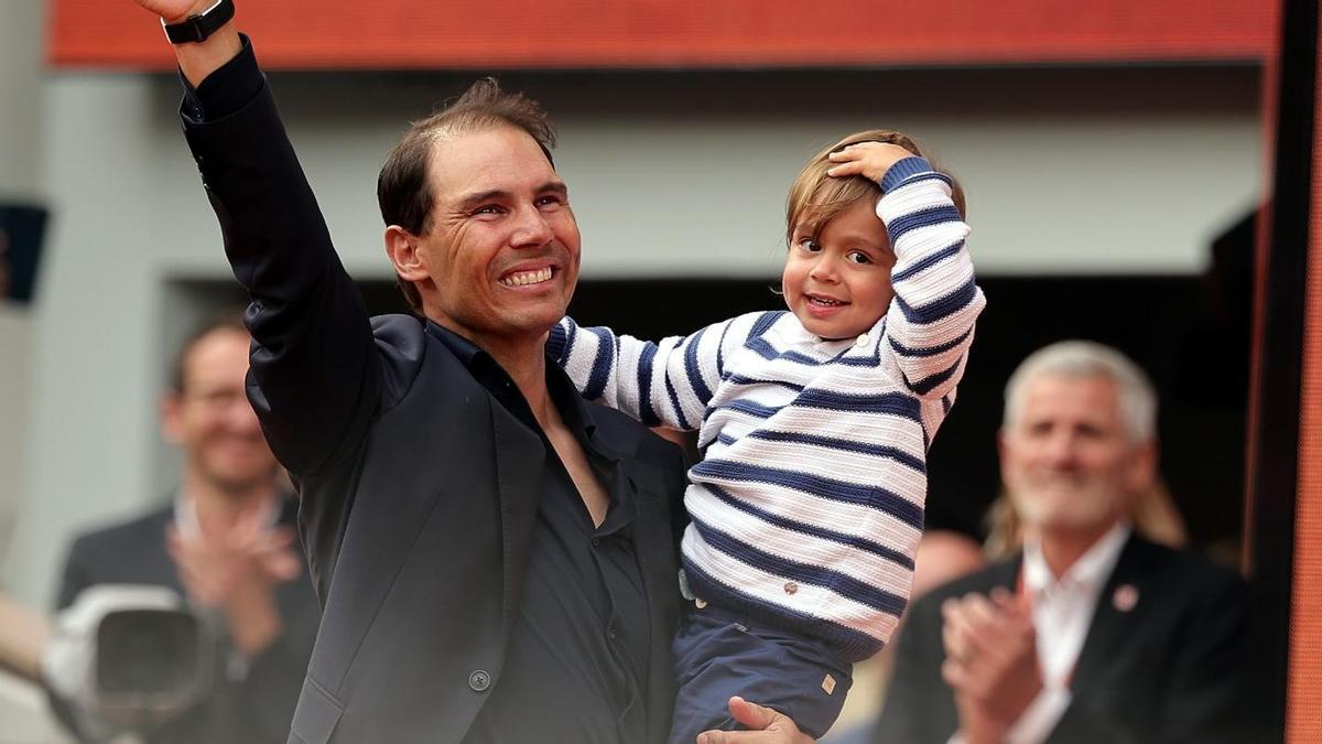 Rafa Nadal, con su hijo mayor, Rafael