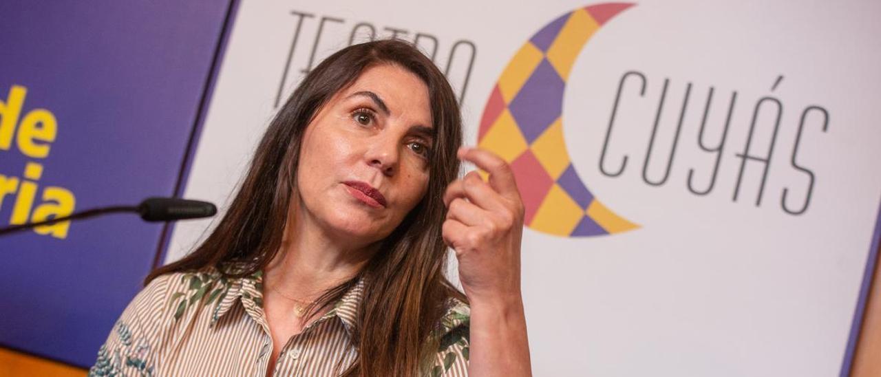 La actriz Ana Fernández, en una imagen de archivo, durante una rueda de prensa en el Teatro Cuyás.