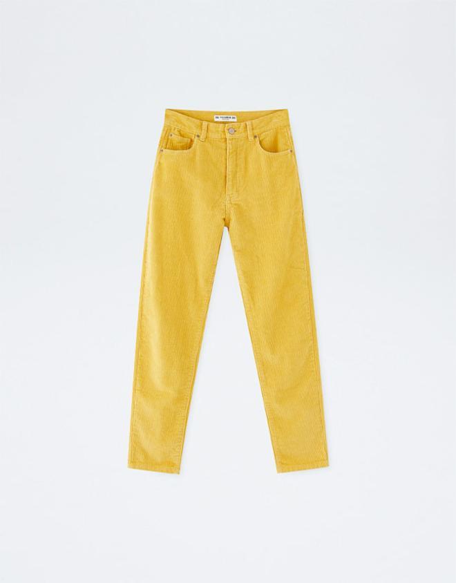 Pantalón de pana amarillo de Pull&amp;Bear