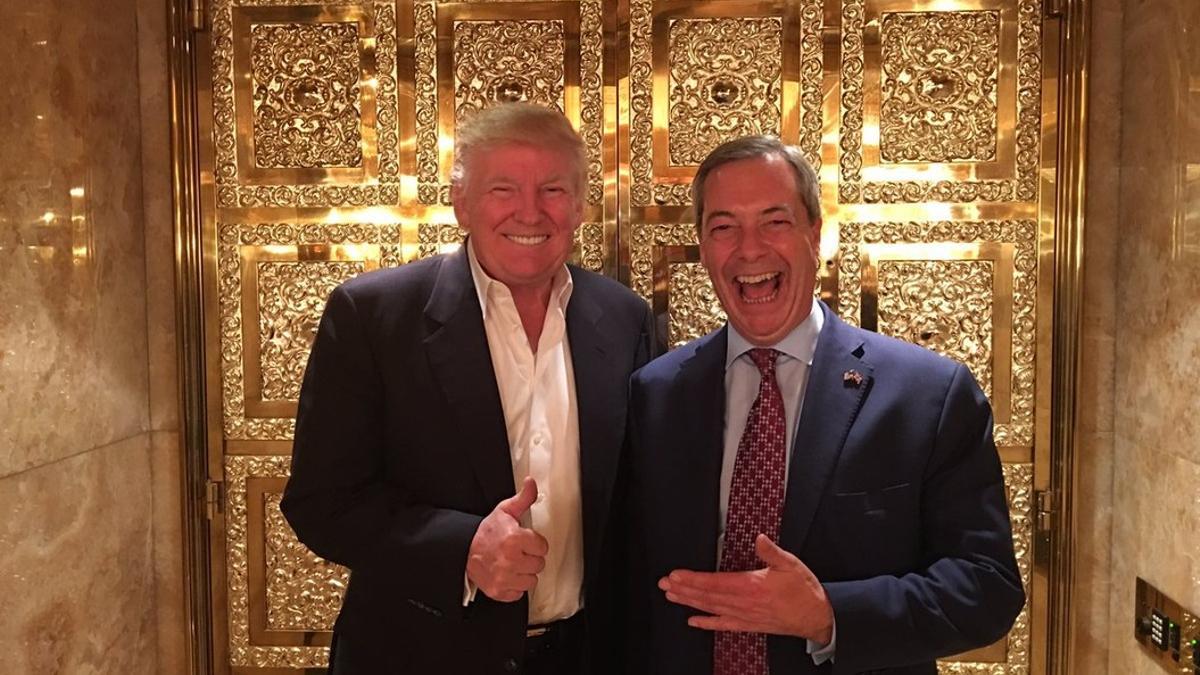 Nigel Farage, en su encuentro con Trump.