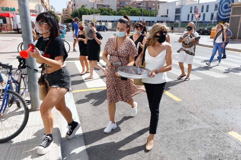 Manifestación de los comerciantes.