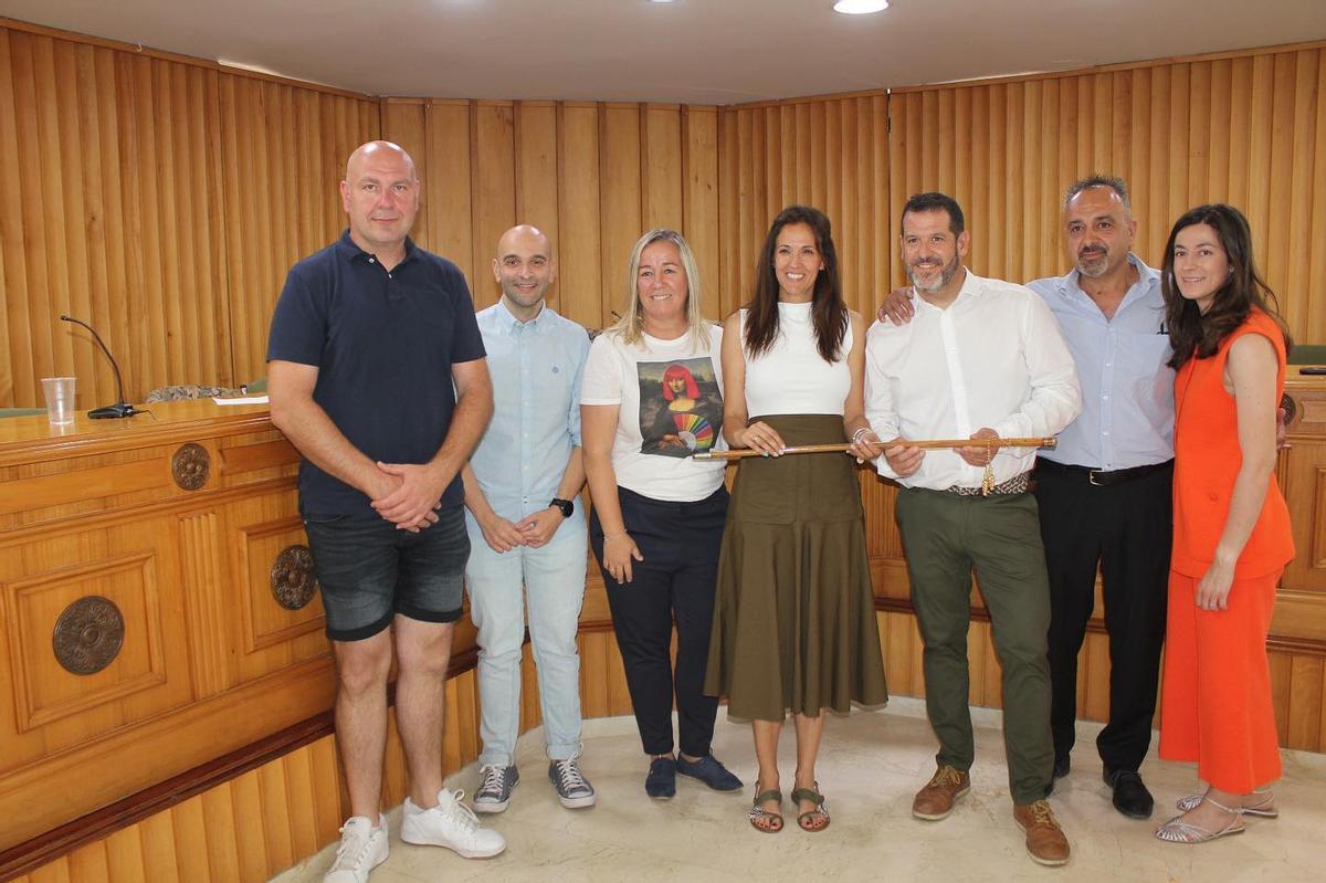Equipo municipal delPP en la toma de posesión de Sanz.