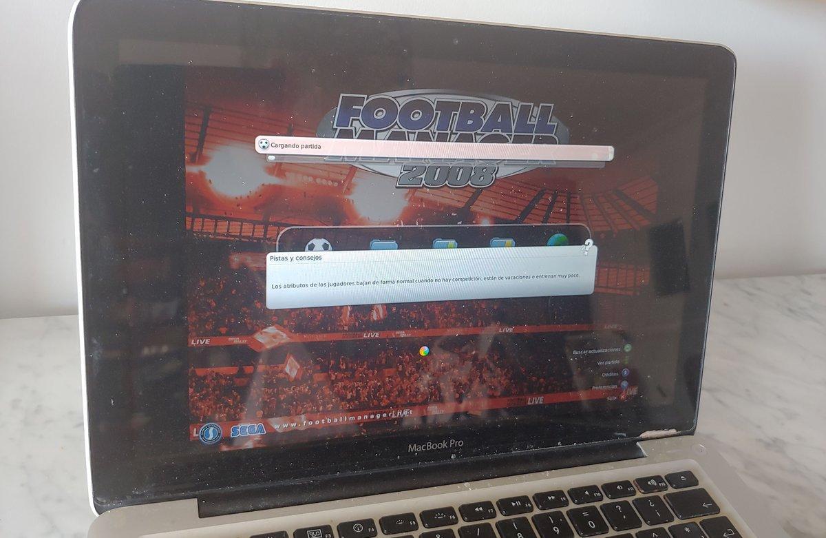 Pantalla del Football Manager 2008.