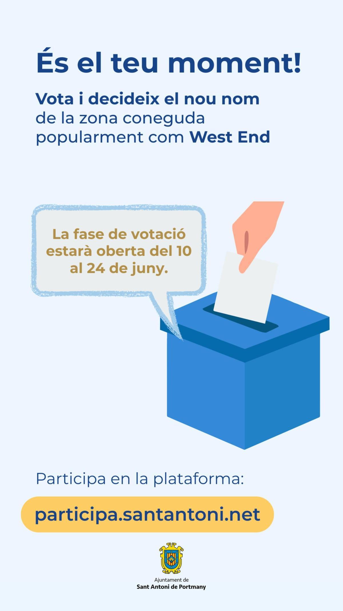 Sant Antoni abre la votación para poner nuevo nombre al West End.