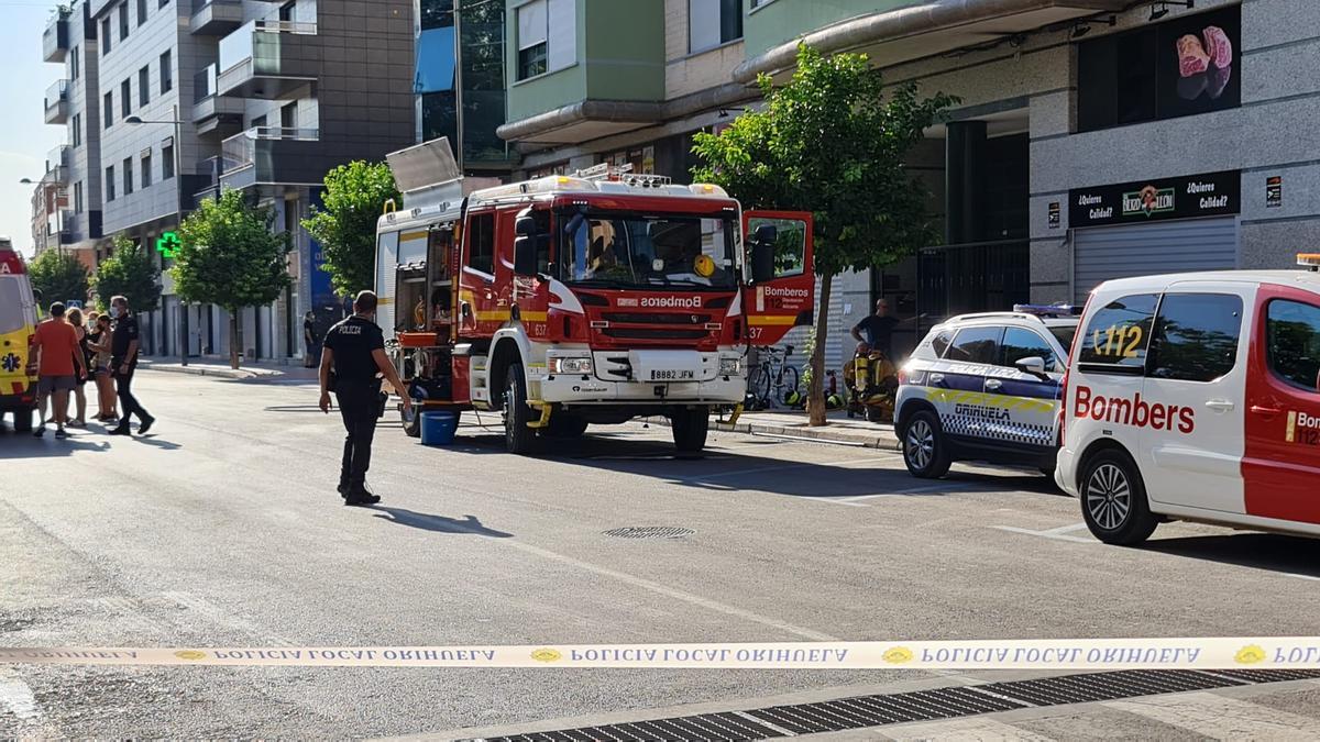 Edificio de la avenida de la Vega donde ha habido un incendio