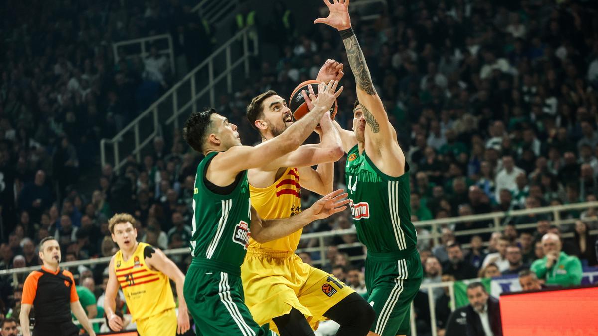 El Barça se derrite en el segundo tiempo y cede el segundo puesto al Panathinaikos