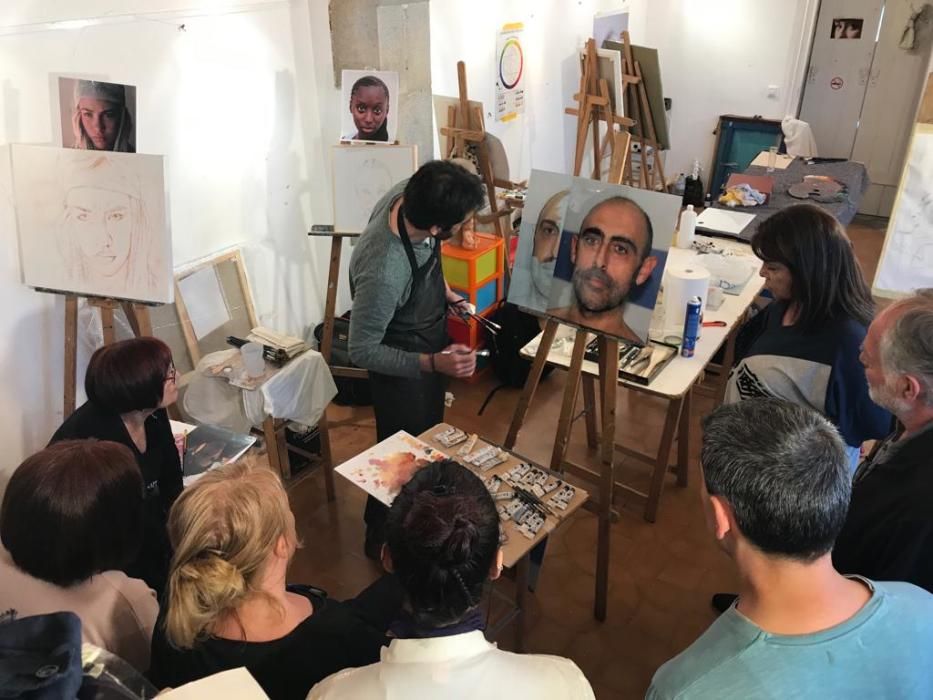 Taller de pintura amb Jaime Valero a l'Escala