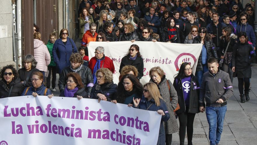 Manifestación contra la violencia machista del año 2018.