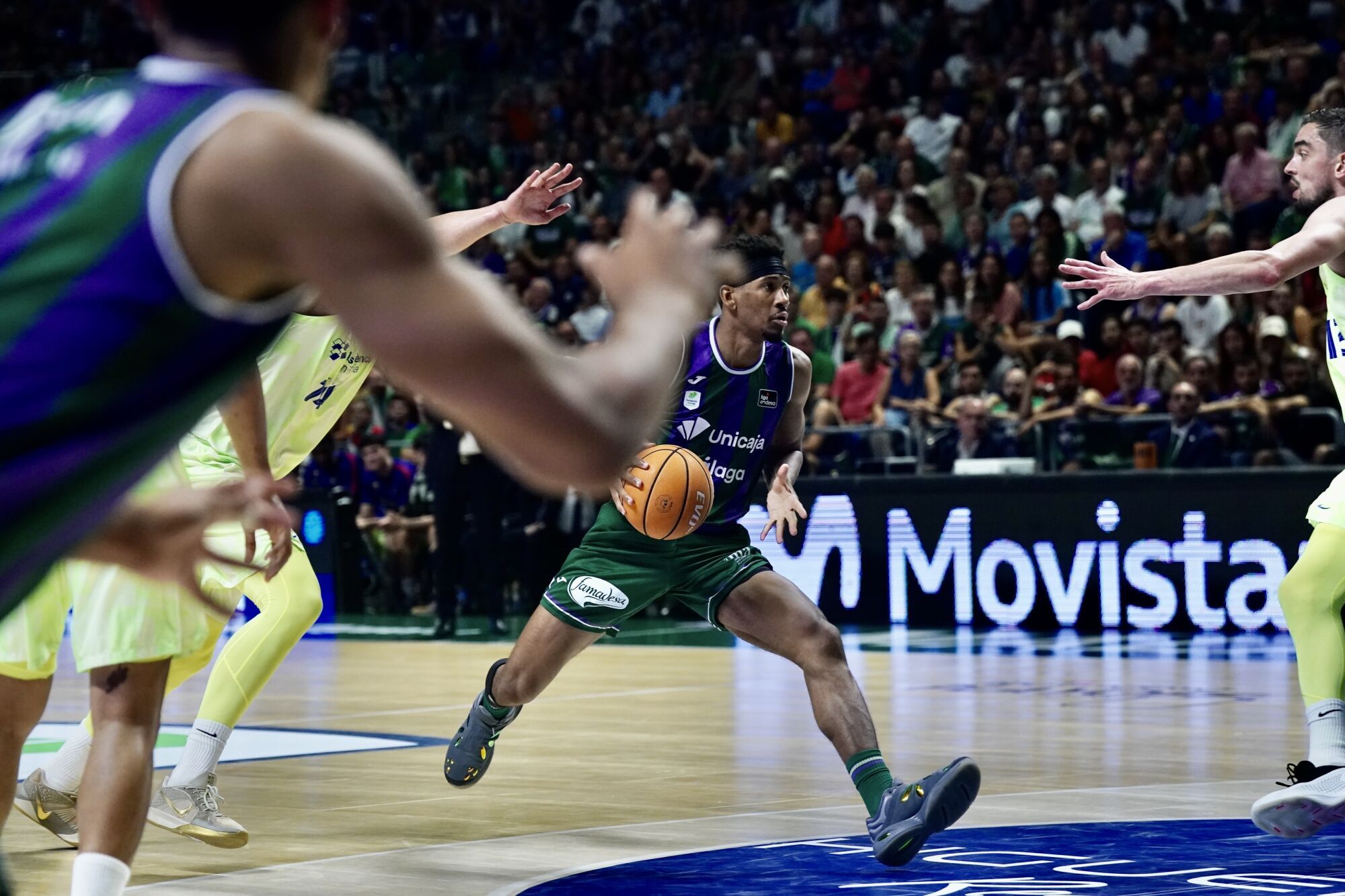 Cuartos de final de la Liga Endesa entre el Unicaja y el Barça