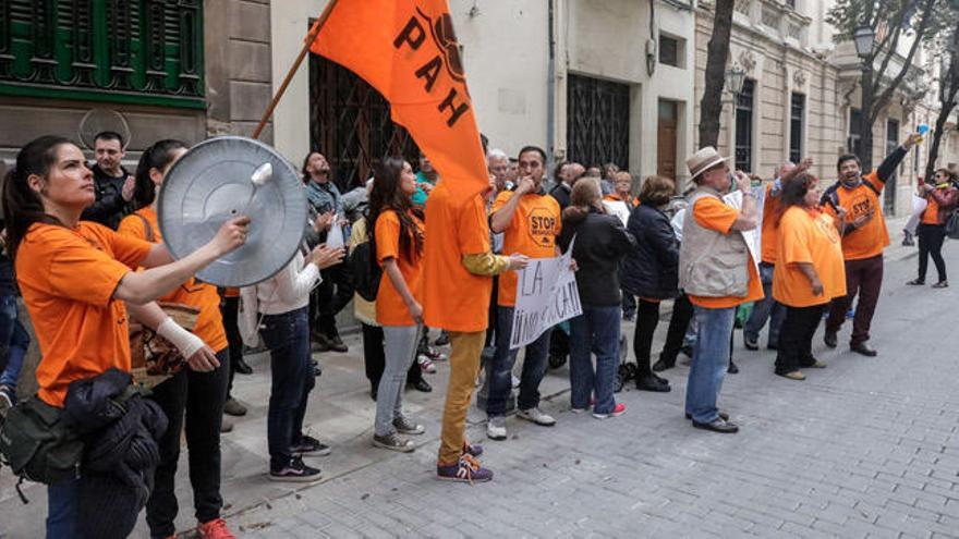 Manifestación antidesahucios contra el PP