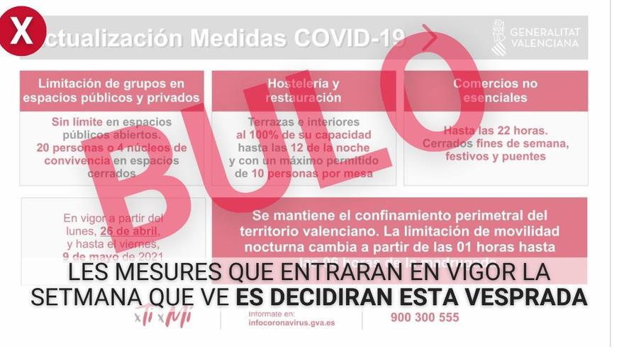 Generalitat Desmiente El Bulo Que Circula Sobre Las Nuevas Restricciones Levante Emv