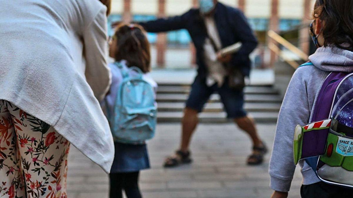 Niños en un colegio de Zamora capital.