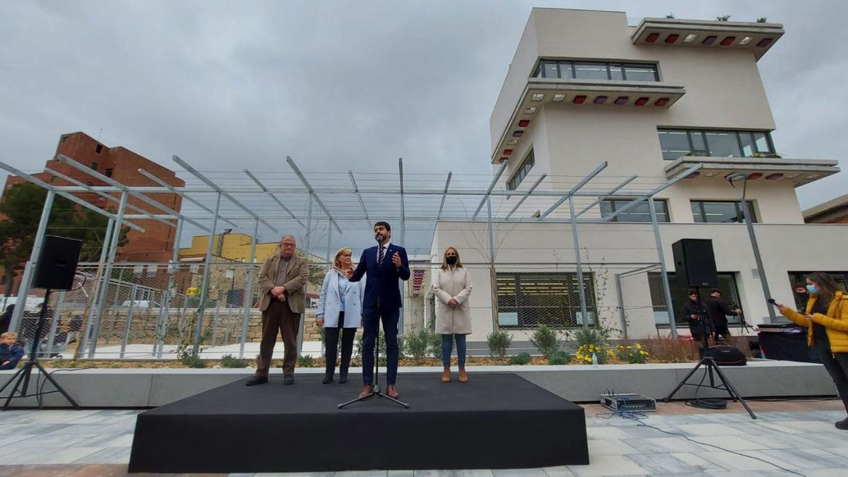 L’alcalde d’Igualada, Marc Castells, parla durant la inauguració del centre cívic Nord | MITI VENDRELL