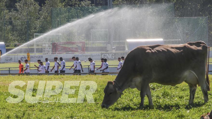 Trabajo específico, visita especial y dos jugadores ‘tocados’ ya en Suiza