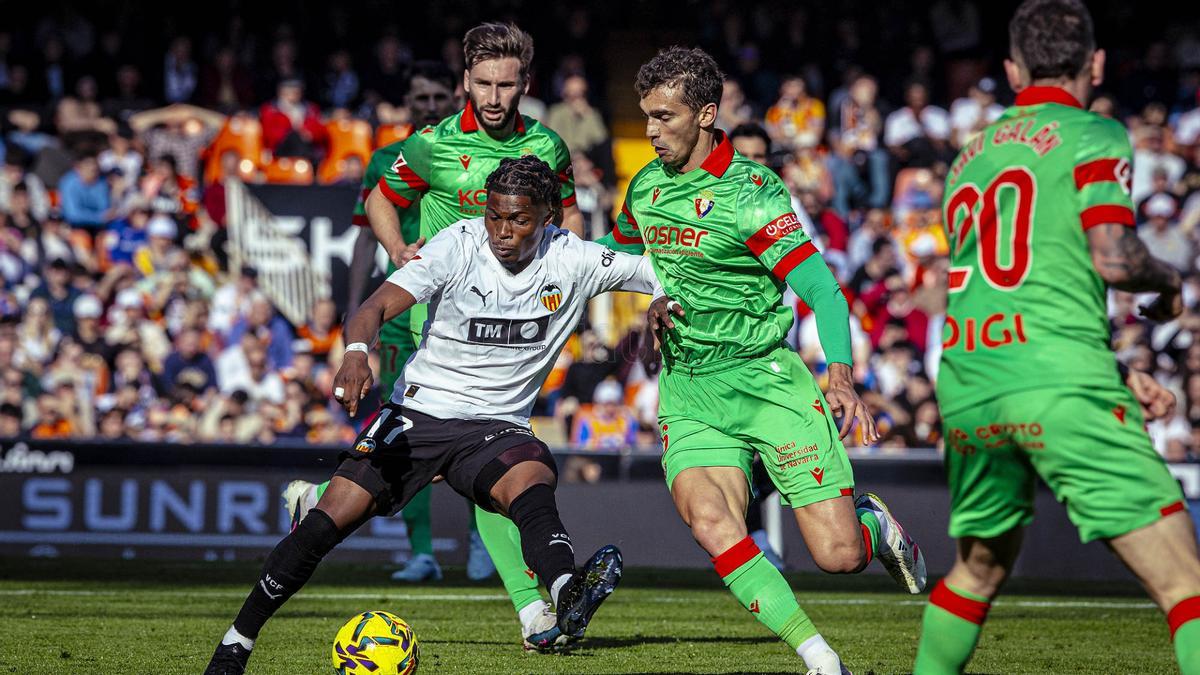 Largie Ramazani, en el partido ante Osasuna