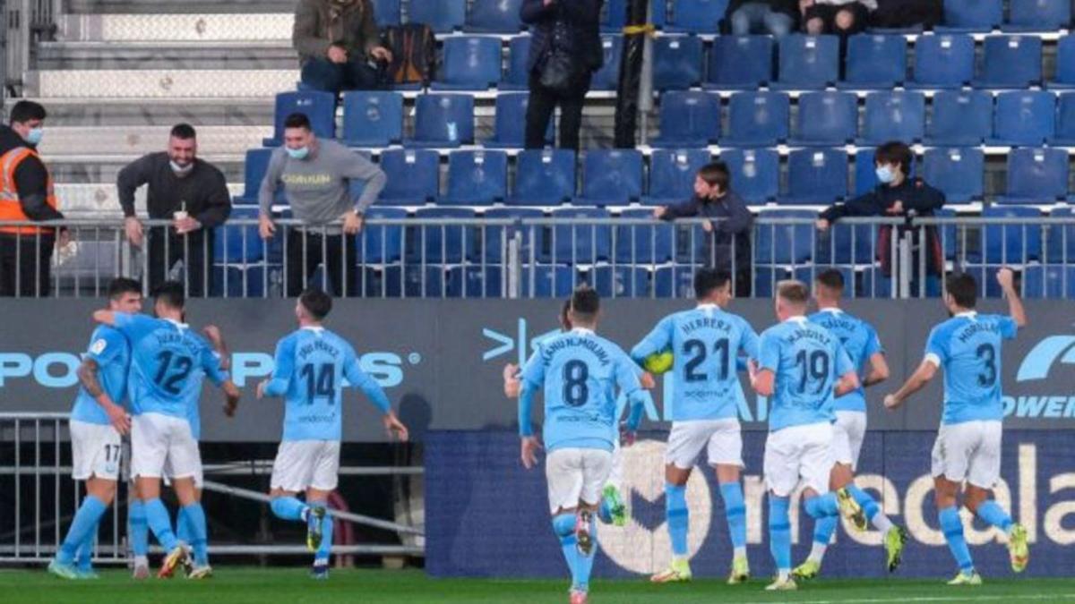 Los jugadores del Ibiza celebran el gol del empate. | LALIGA