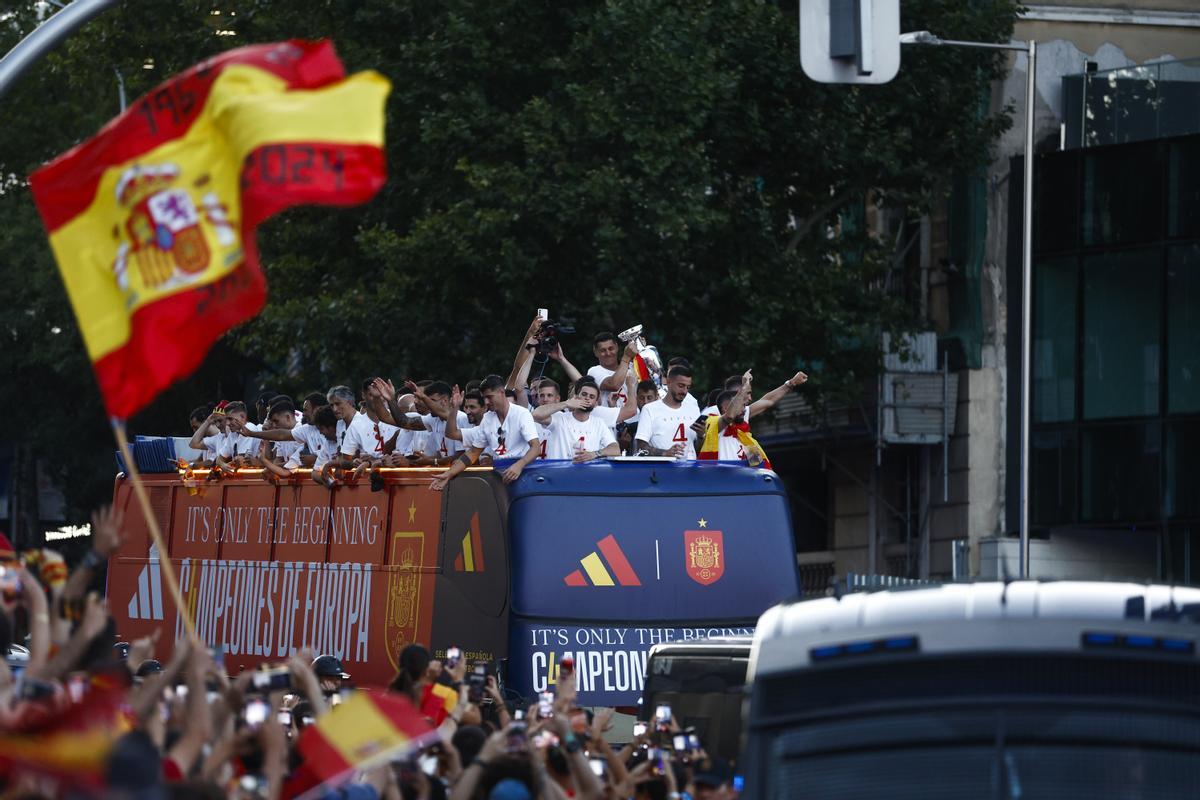 Celebración de la selección española en Madrid
